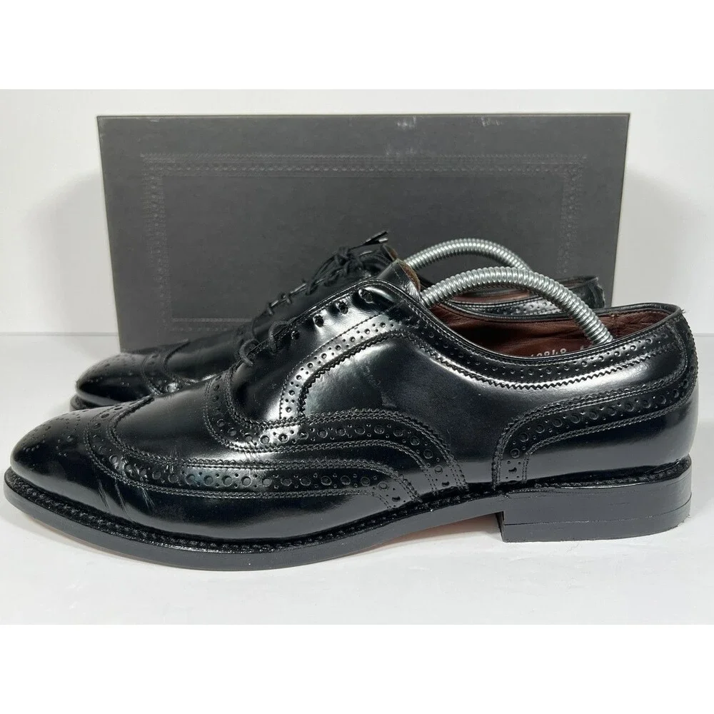 Allen Edmonds McAllister Black Leather Wingtip Oxfords Dress Shoes Men’s Sz 11 B